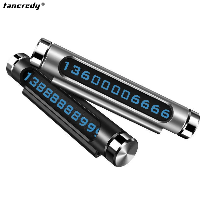 

Tancredy Car Styling Temporary Parking Card Luminious Night Light Phone Number Card Plate Telephone Number Card Car Sticker