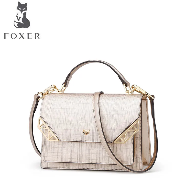 

FOXER luxury fashion women's bag 2018 new wave fashion wild chic autumn and winter portable small square bag shoulder Messenger