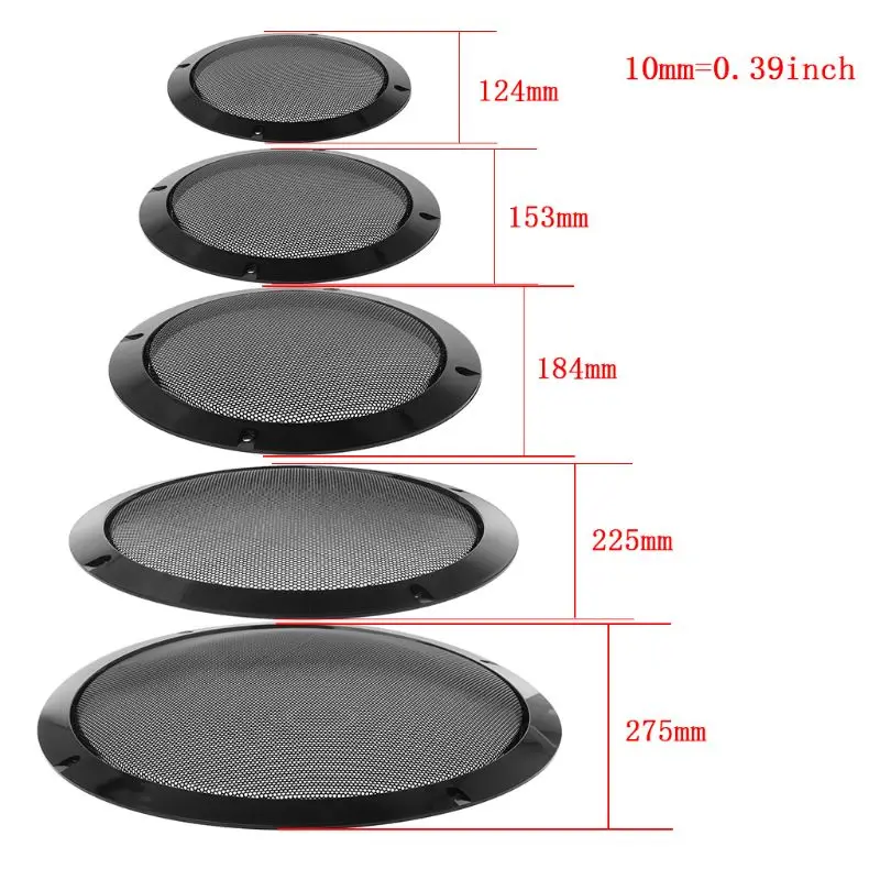 2 шт Защитная крышка динамика стальная сетка решетка грили декоративный круг DIY аксессуары черный