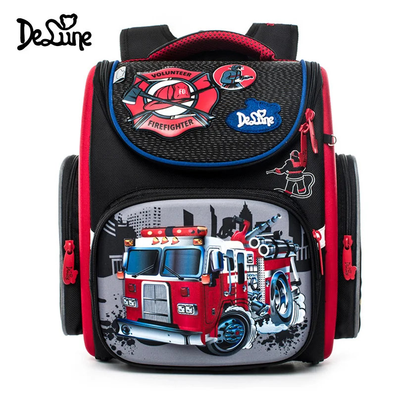 Delune ортопедический школьный рюкзак для девочек и мальчиков с 3D рисунком кофейного кота детский ортопедический рюкзак ранец Mochila Infantil 1-3 - Цвет: A3-130
