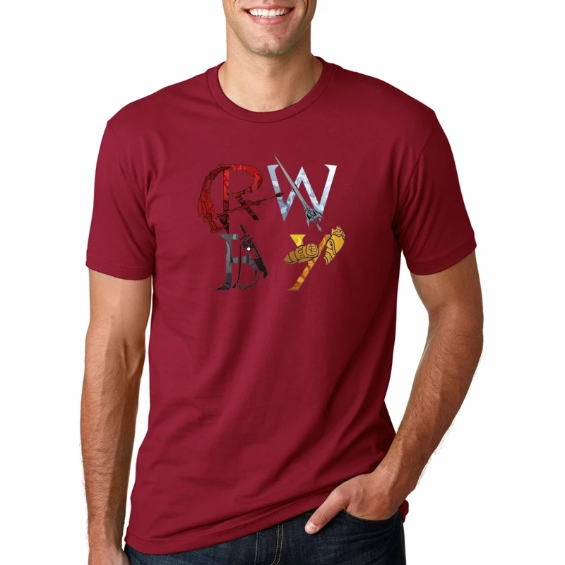 RwbyT-рубашка мужская белая rwby мультфильм дизайн мужская футболка с коротким рукавом o-образным вырезом модная крутая плюс размер