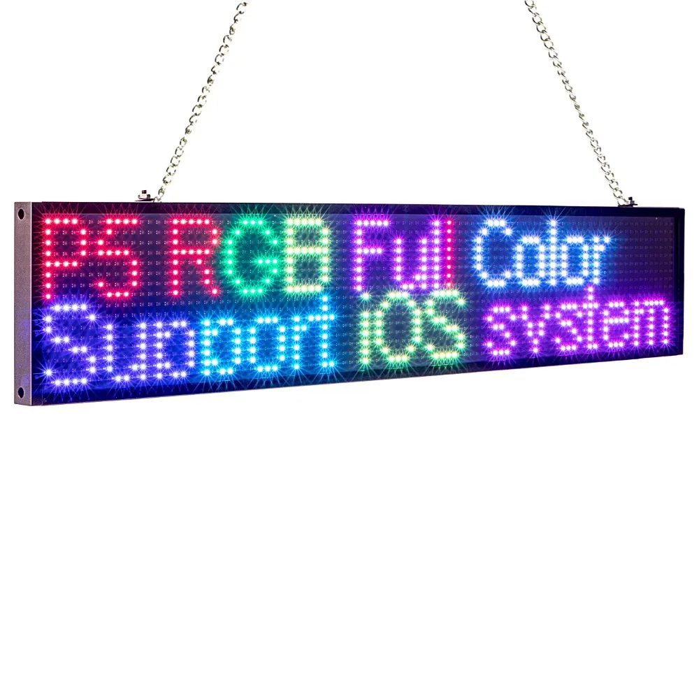 50CM P5 RGB Led Display Full color multicolor Programmable Scrolling Message LED Sign Board Display Multi-language shop windows leadleds bluetooth led car sign message board dc5v usb powered with 2pcs suction cups for car windows storefront