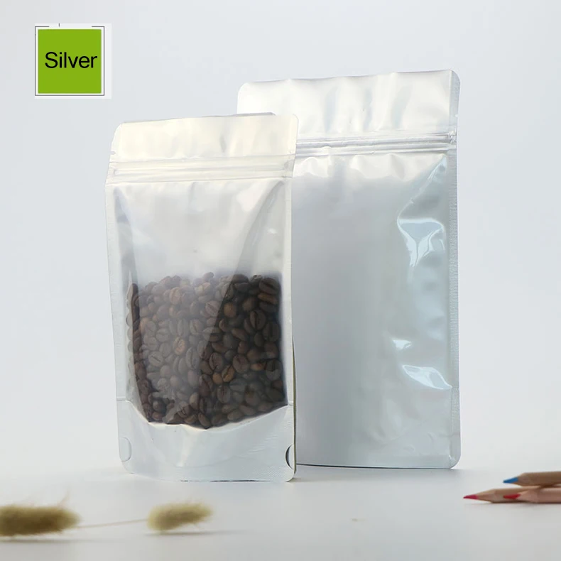 1 color,zipper,black,Silver,Gold,white,Standing,Self-styled,Aluminum foil bag,package,food,nuts,dried fruit Snack,Milk tea,nslucent,black,purple,yin and yang,zip lock (7)