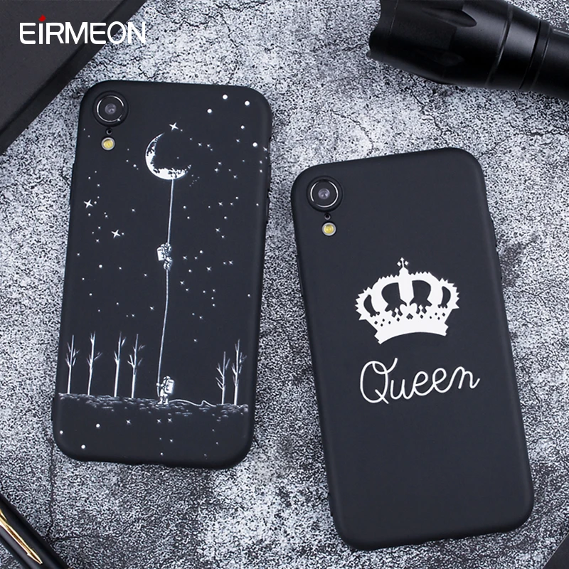 

Pattern Case For iPhone 6 6S Plus Case For iPhone XR XS Max X 5 5S SE 7 8 Plus Black Abstract Soft TPU Silicone Matte Covers