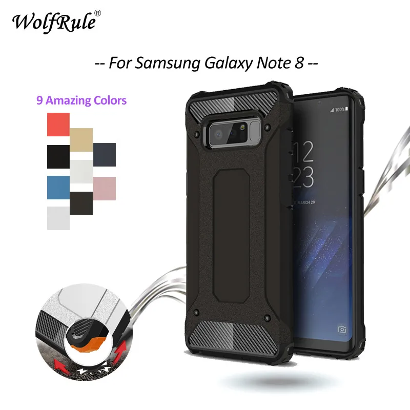 

WolfRule Case For Samsung Galaxy Note 8 Case TPU & Plastic Armor Shockproof Cover For Samsung Galaxy Note 8 Case N950F 6.32''