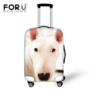 

FORUDESIGNS New Fashion Bull Terrier Luggage Protective Covers Thick Elastic Trunk Case Apply 18 to 30 Inch Case Anti-dust Cover