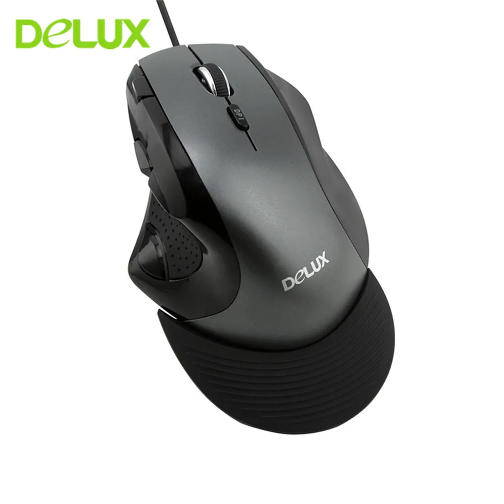 Delux M910 Wired Vertical Mouse 2.4Gzh Ergonomic Computer Mice Gaming Mouse   Protecting Wrist Right Hand Mause For PC Laptop