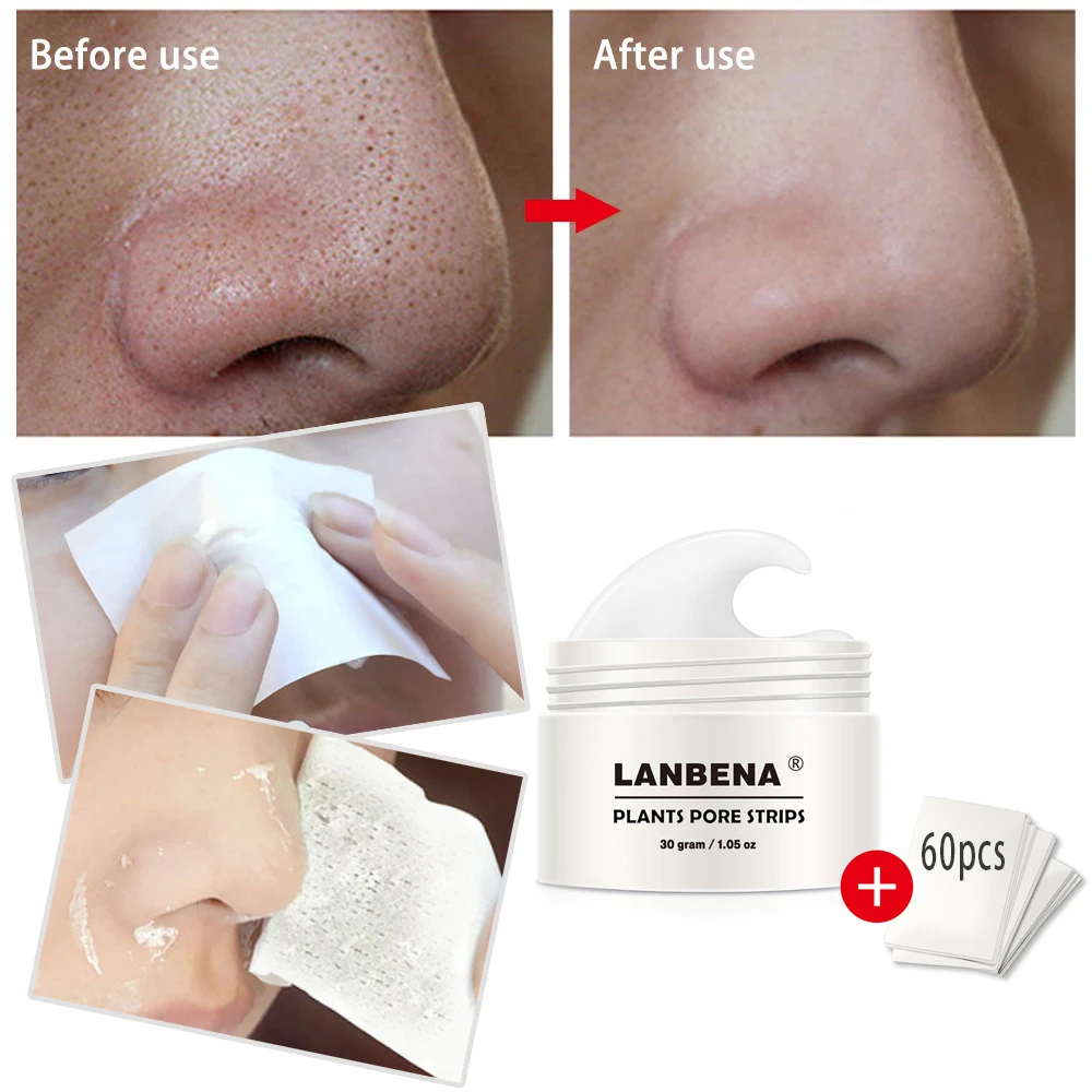

LANBENA Blackhead Remover Nose Mask Pore Strip Black Mask Peeling Acne Treatment Deep Cleansing Face Mask Oil Control Skin Care