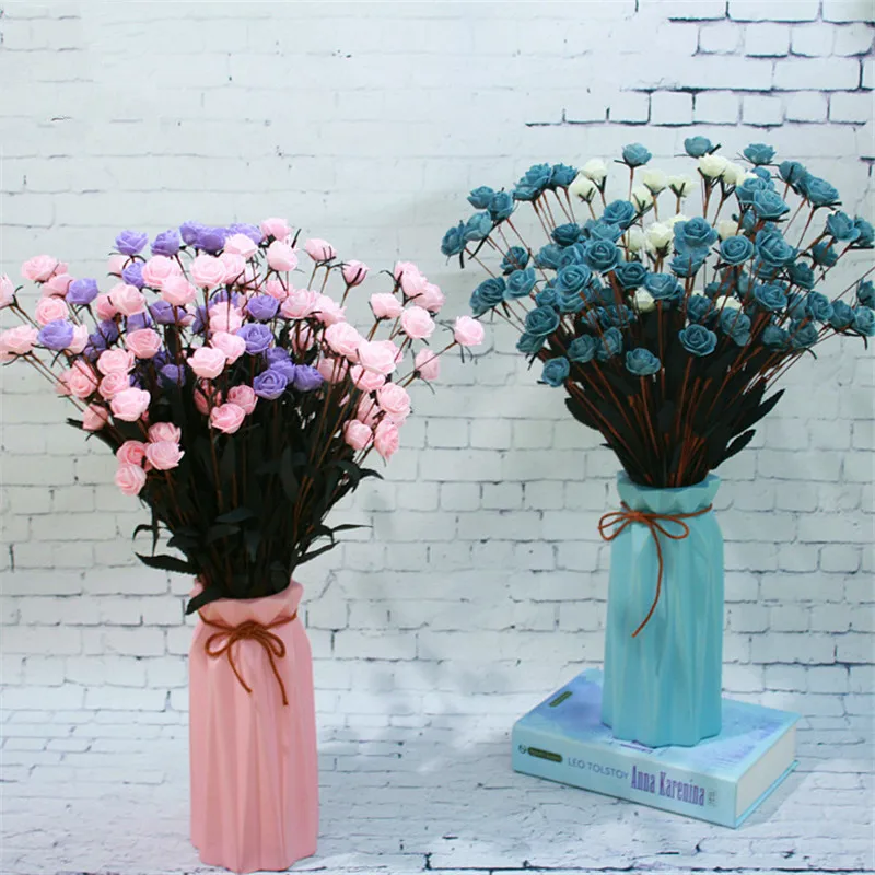 15 Heads/Bouquet Silk Rose European Style Artificial Flower High Quality Bouquet Fake Flowers Wedding Home Party Decoration 15 Heads/Bouquet Silk Rose European Style Artificial Flower High Quality Bouquet Fake Flowers Wedding Home Party Decoration