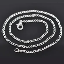 DoreenBeads 12 шт. серебряного цвета звено ожерелья модные цепи ожерелья 2x3 мм 1"(B14102