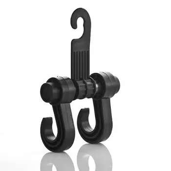 

DSHA New Hot Black Multipurpose Double Car Van Seat Back Hanger Organizer Hook Headrest Holder