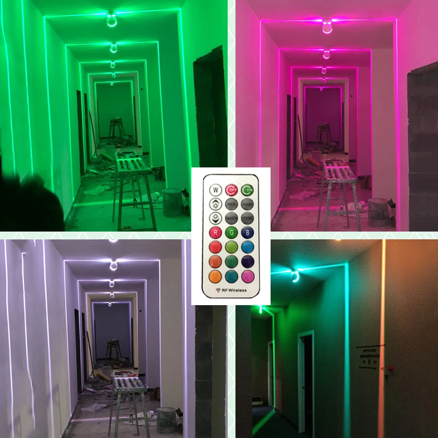 BEIAIDI RGB оконный луч лайнер настенный светильник для внутренней поверхности с