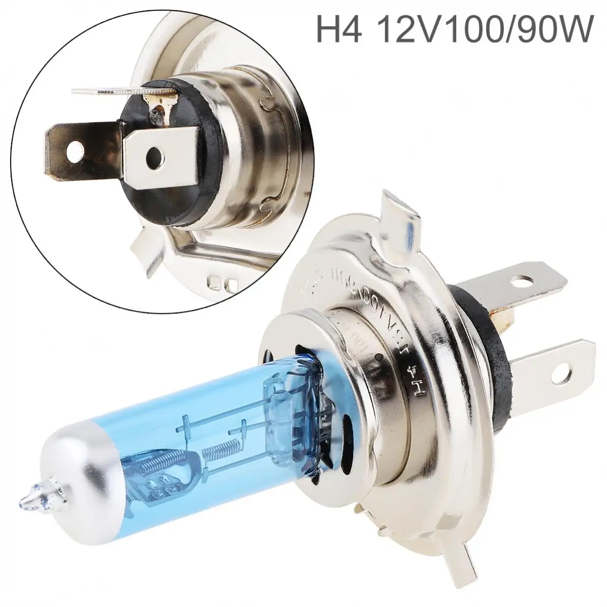 12V H4 5000K 100/90 W белый свет супер яркий Автомобильный Ксенон галогенная лампа авто передняя фара противотуманная лампа 12V H4 5000K 100/90 W белый свет супер яркий Автомобильный Ксенон галогенная лампа авто передняя фара противотуманная лампа