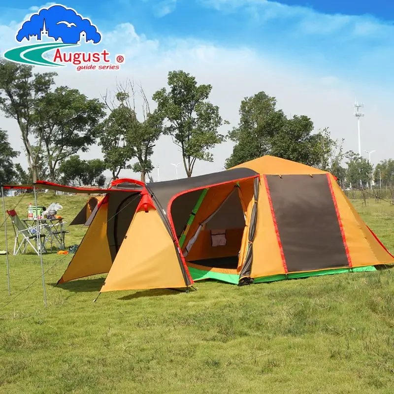 

August 3-4 Person 2 Layer Relief Waterproof 4 Season Hiking Family Party Base Beach Travel Fishing Anti-UV Outdoor Camping Tent