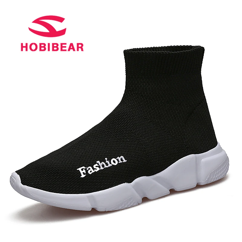 Kopen HOBIBEAR Kinderschoenen Voor Jongens Casual Schoenen Meisjes Sneaker Sok Schoenen Kids Sneakers Comfortabele Fly Knit Mesh Lente Herfst