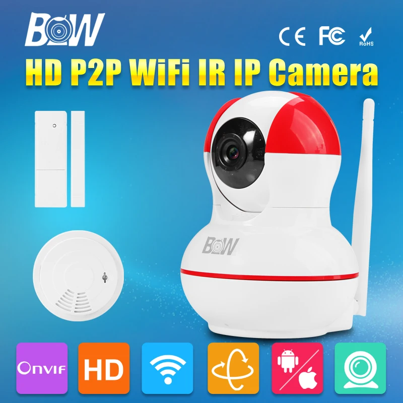 BW P2P Wireless IP font b Camera b font Wifi font b Door b font Sensor