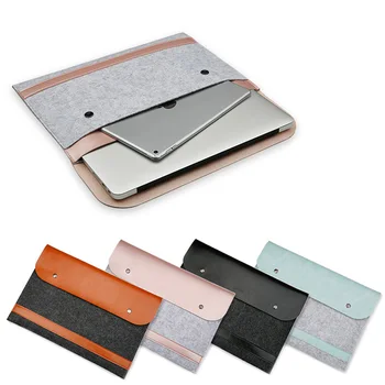 

China fashionable mini simple multi color felt leather bags laptop for macbook air pro 13 case