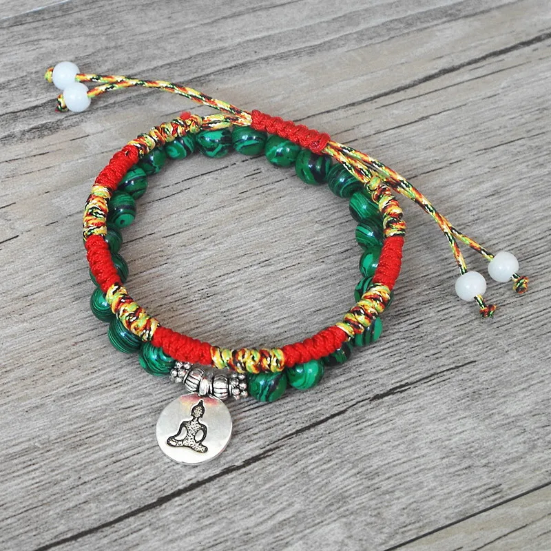 Женский и мужской браслет из малачита бусин 2 шт./компл.|strand bracelets|mala braceletbracelet lucky |