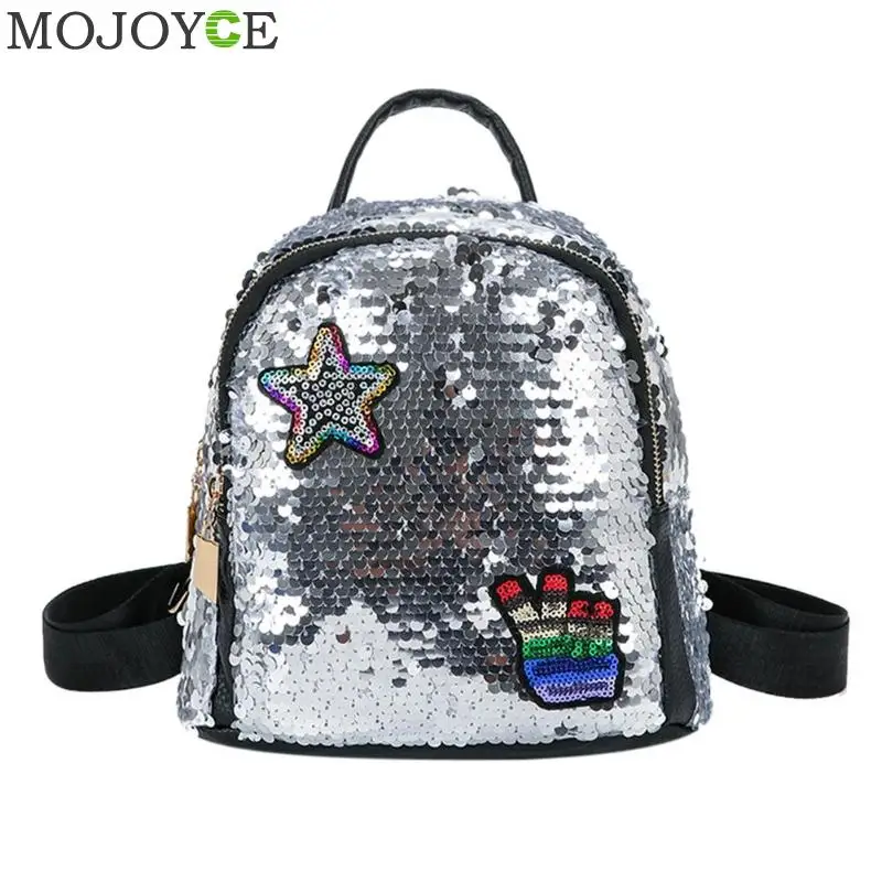 

Mini Shining Sequins Backpack Teen Girls Mini Travel Shoulder Bags for Children Female Casual Lovely Bling Sequins Small Bag