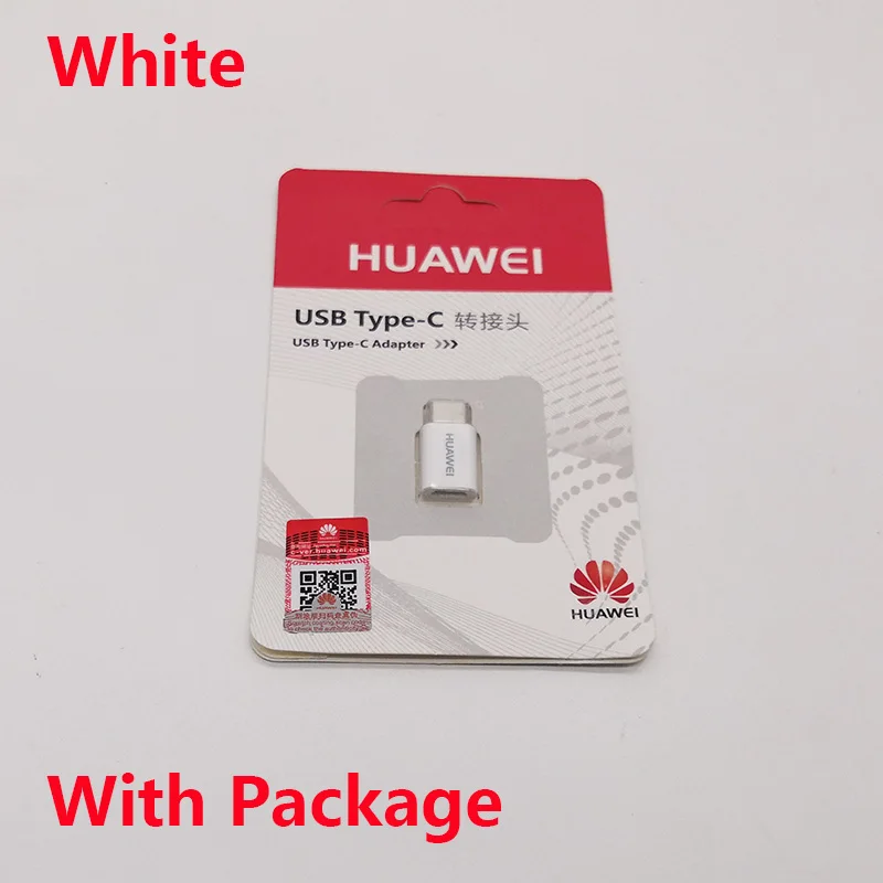 huawei usb type-c адаптер USB 3,1 Micro USB конвертер для huawei P20 lite mate 20 P10 P9 pro зарядный кабель Tipe C - Цвет: White With package