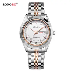 LONGBO лучших люксовый бренд кварцевые часы женщины из нержавеющей стали часы женские модные женские часы браслет платье reloj mujer 80164