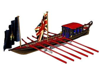 

ZHL HMS Barge Scale 1/48 10" L 254mm royal British yacht Wooden Ship model kit