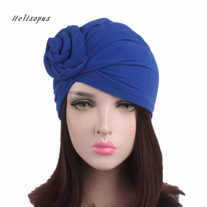 

Helisopus New Knotted Turban Hat for Women Twist Knot India Hat Ladies Chemo Cap Fashion Headbands Women Hair Accessories