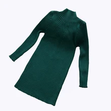 Новинка года; сезон осень-зима; Детский свитер; вязаное платье для девочек; длинное теплое платье принцессы; Одежда для девочек-подростков; 30