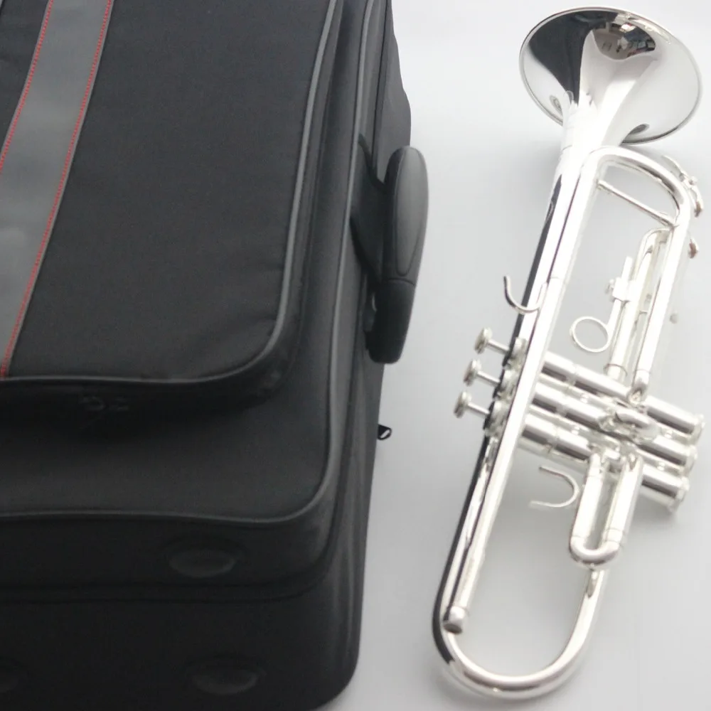 

Japan Bb Trumpet 4335GSll Silver Plated Music Instruments Profesional Trumpets Intermediate Student Case Mouthpiece Accessories