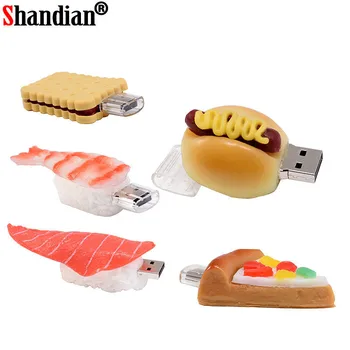 

SHANDIAN Pen drive, 4GB 8GB 16GB 32GB 64GB usb French ,Pizza,Sushi,Shape USB Flash USB2.0 Flash Drive pendrive thumb
