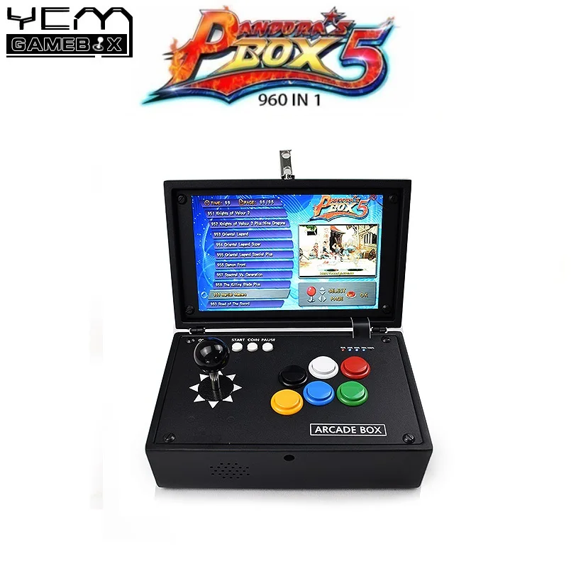 

Mini 10" Pandora Box 9 1500 in 1 Arcade Console Easy Carry Arcade Box with Zero Delay Joystick Button Retro Video Machine