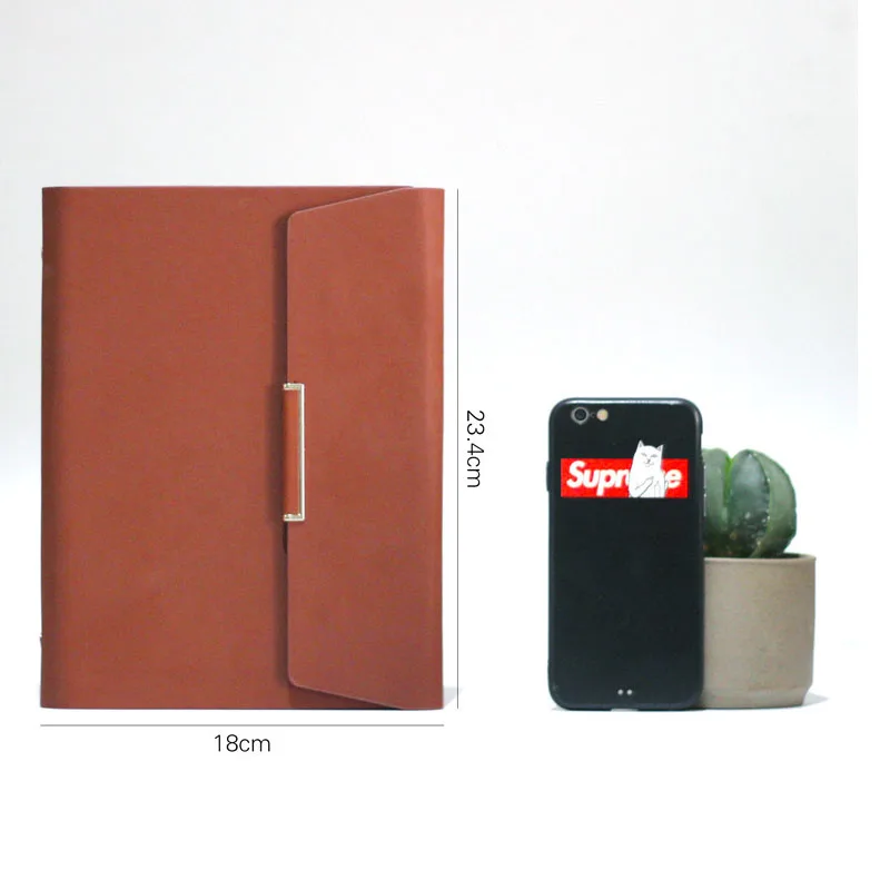 

A5 High-end Business Office PU Notebook Creative Three-fold Loose-leaf Detachable Diary Notebook