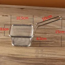 A01 кухонный инструмент 304 из нержавеющей стали жареные пельмени корзина для вещей картофель фри круг масло сито Дуршлаги и Ситечко