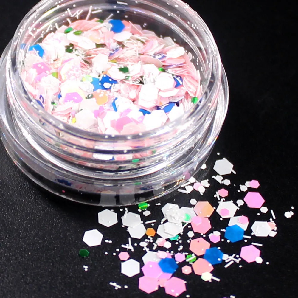 1 Pcs Snowflake Glitter Eyeshadow Glitter Eyes Palette Monochrome Eyes Shimmer Powder Makeup Tool Dance Party Decorations CHS10 - Цвет: 14