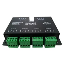 SP901E SPI Signal Amplifier output signal 4 control group LED controller for WS2811 SK6812 APA102 DMX512 strip light module