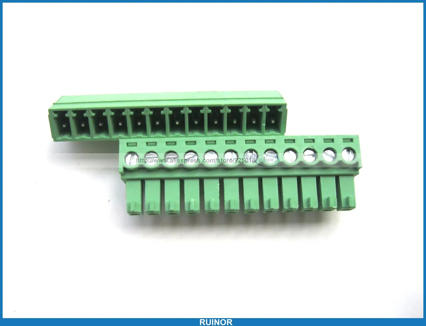 

30 Pcs Screw Terminal Block Connector 3 81mm 12 Pin Green Pluggable Type