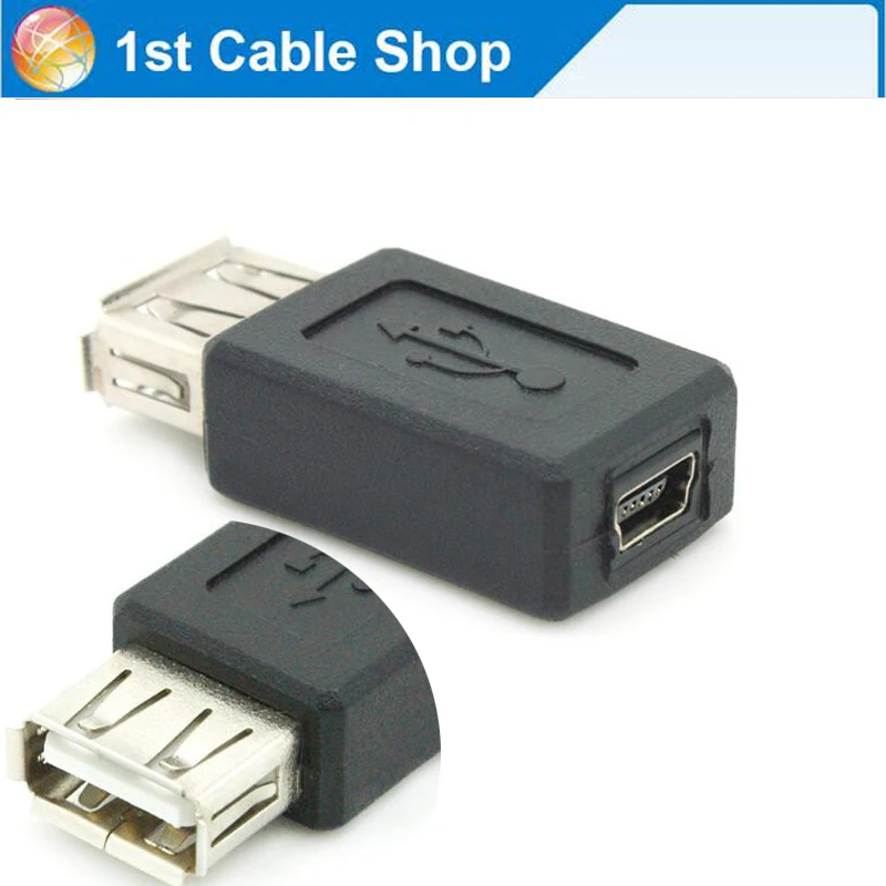 USB to mini USB adapter converter USB 2.0 A Female to Mini B 5 pin Female Adapterin USB Cables