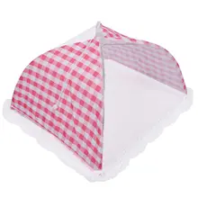 Household Food Cover Anti Mosquito Fly Resistant Lace Net Foldable Umbrella Food Cover Net For Home Outside Picnic Cookout Use