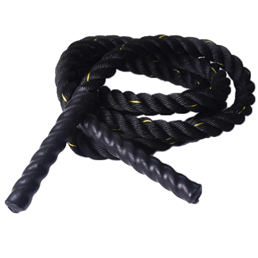 Мужская и женская тренировочная веревка для боевых упражнений, тренировочная Скакалка для бокса и ММА, прочный защитный рукав диаметром 1 дюйма, выберите длину - Color: 3 M