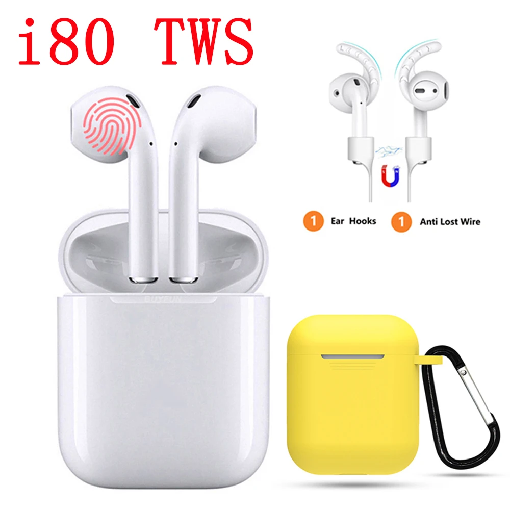 

I80 TWS Air 2 Bluetooth Earphones W1 Chip Pop Up Windows Earbuds Wireless Headset For iPhone TWS PK i20 i30 i60 tws i80