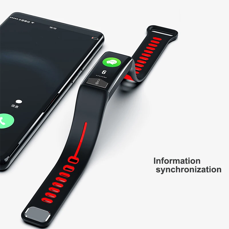 Heart Rate ECG Monitor Smart Watch Fitness Smart Bracelet IP68 Waterproof Wristband Body Temperature Smart Band Wearable Devices
