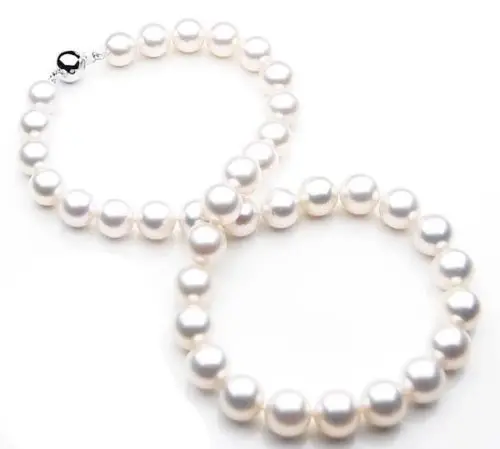 

Free Shipping >>>>>gorgeous 11-12mm natural south seas white pearl necklace18inch silver