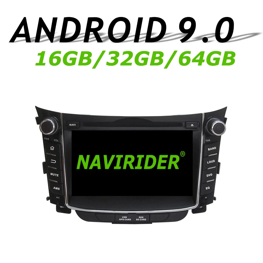 Navirider GPS навигация для Hyundai I30 2011 2012 2014 сенсорный экран DVD автомобиля android 9 64 Гб rom