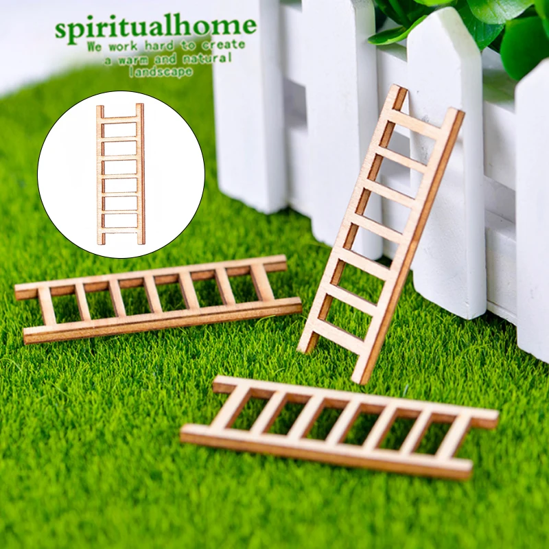 

Miniature Statues Miniature Craft Fairy Garden Wood Mini Ornament Figurine Kids Dollhouse Exquisite Stairs Lawn Ornaments