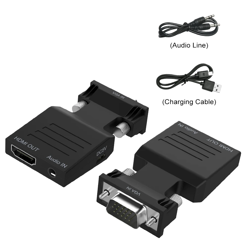 Переходник VGA в HDMI переходник мама папа с аудио адаптером питания поддержка