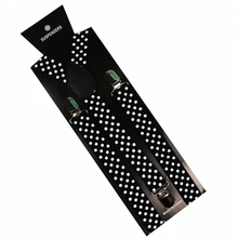 2,5 см шириной Для мужчин Wo Для мужчин s регулируемый держатель на белая в горошек на подтяжках для вечерние фестиваль