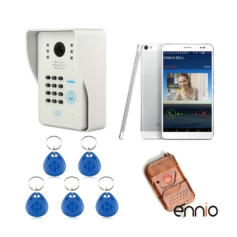 Free Shipping Wireless Video Door Phone WiFi DoorBell Touch Keypad Card Reader For Home Intercom System IR Camera WIFI003IDS ennio touch key wireless video door phone wifi doorbell wifi intercom home intercom system ir camera