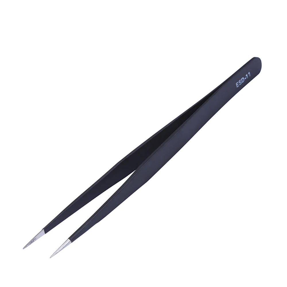 Pinzas ESD de acero inoxidable Pinzas Pincet Pinzas de precisión antiestáticas para electrónica teléfono móvil BGA Reparación de trabajo