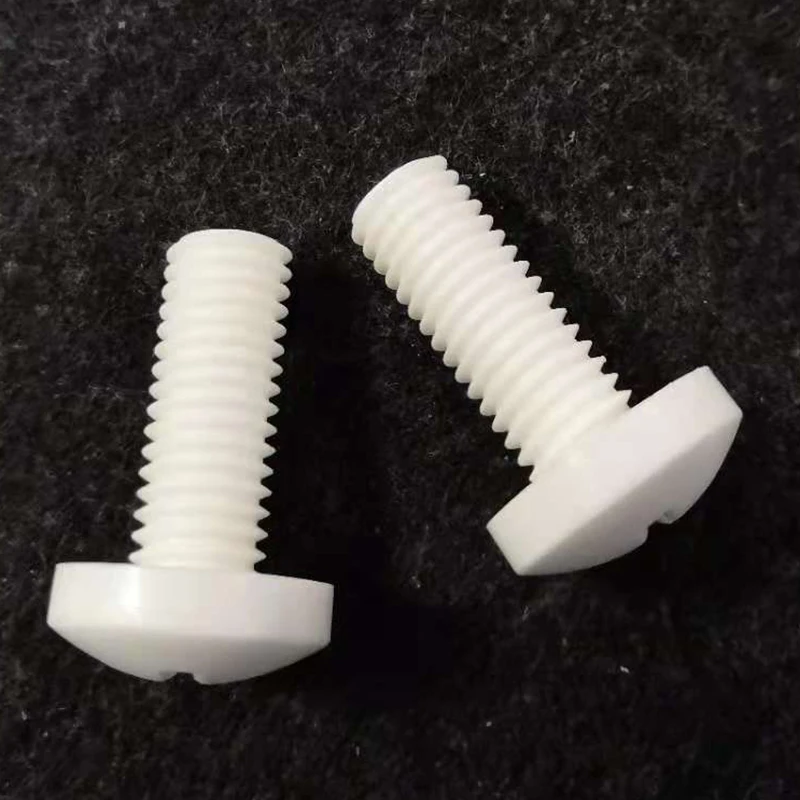 5pcs M10 PP Polypropylene Slotted Pan Head Screws Plastic Cross