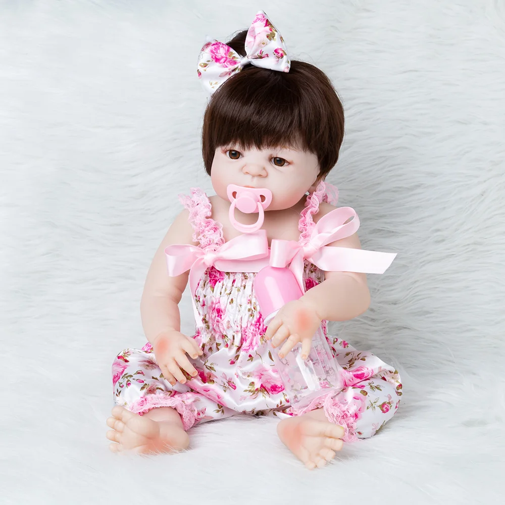 Bebes Кукла Reborn 56 см полная силиконовая кукла для тела девочка Reborn Baby doll игрушка для ванны Реалистичная новорожденная Принцесса Виктория Bonecas Menina